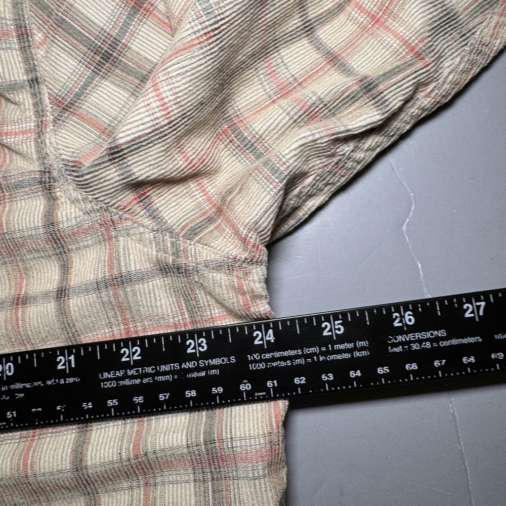 Carbon 2 Cobalt Full Zip Shirt Jacket Mens L Beige Corduroy Stripes Cotton Work - Picture 8 of 12